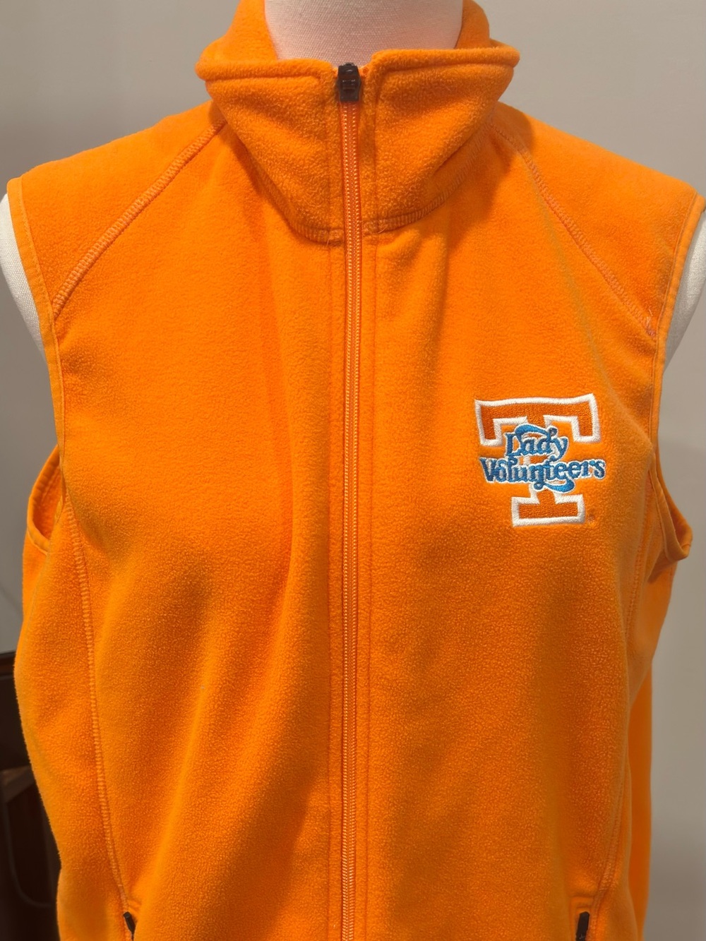 University of Tennessee Lady Volunteers Orange Fleece Vest vintage small unisex